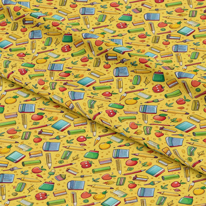 Back to School Pattern 24 Quilting Cotton Fabric