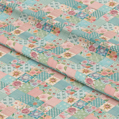 Spring Patchwork Pattern 2 Quilting Cotton Fabric