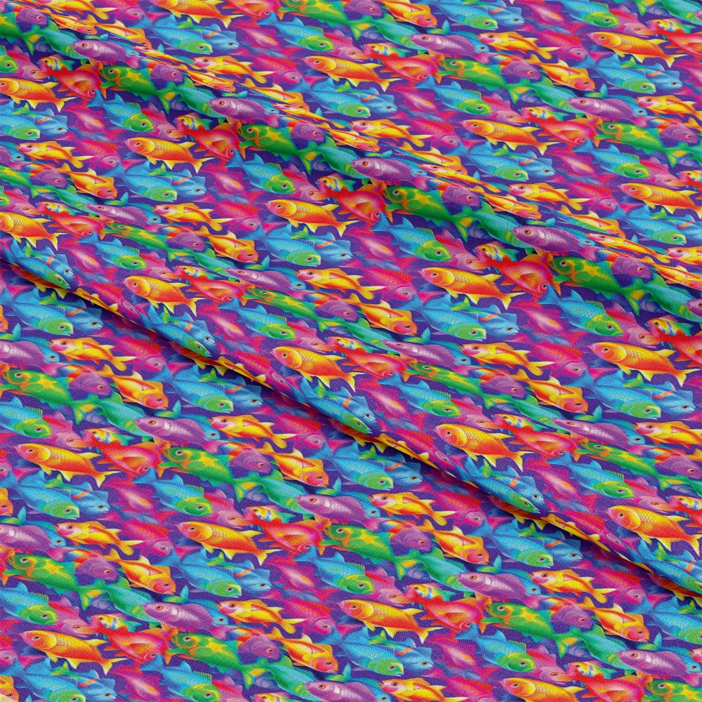 Colorful Animals and Plants Pattern 9 Quilting Cotton Fabric