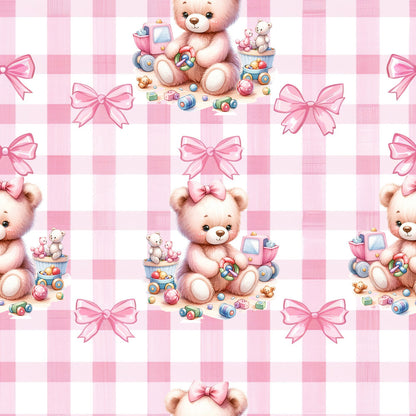 Pink Baby Teddy Bears Fat Quarter Bundle