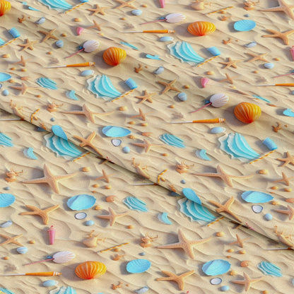 Beach Life Pattern 3 Quilting Cotton Fabric