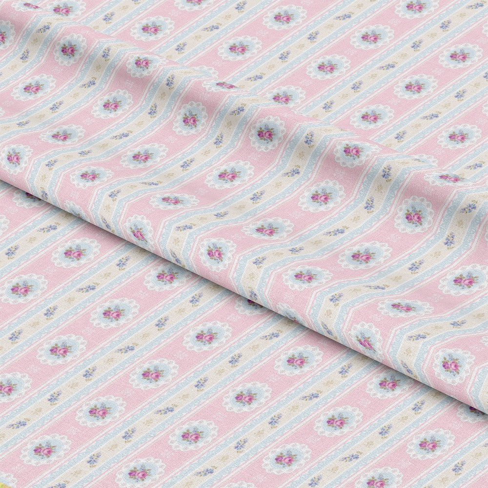 Pink Tea Party Pattern 12 Quilting Cotton Fabric