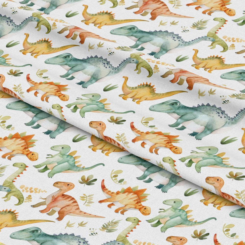Watercolor Dinosaurs Pattern 9 Quilting Cotton Fabric