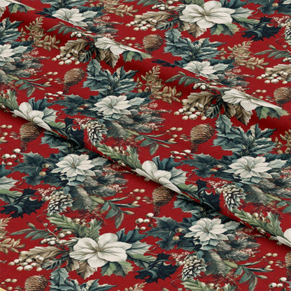 Christmas Pinecones Pattern 8 Quilting Cotton Fabric