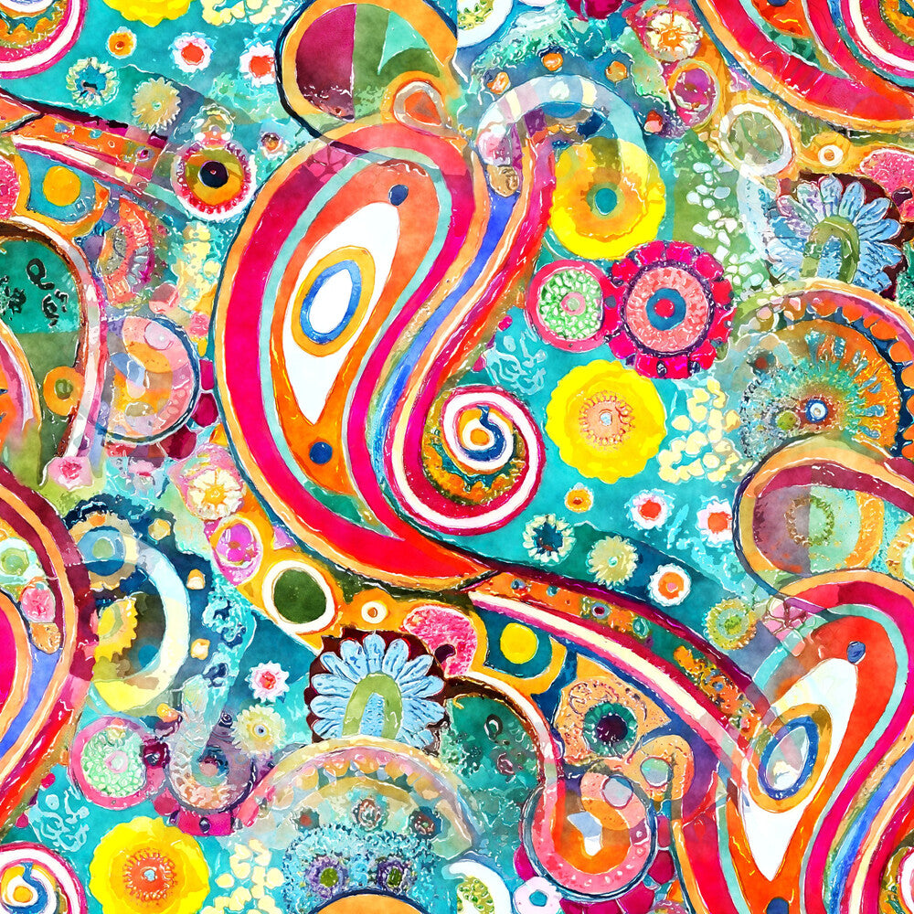 Watercolor Boho Patterns Fat Quarter Bundle