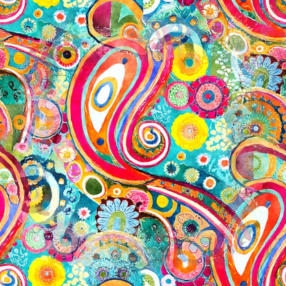 Watercolor Boho Patterns Fat Quarter Bundle