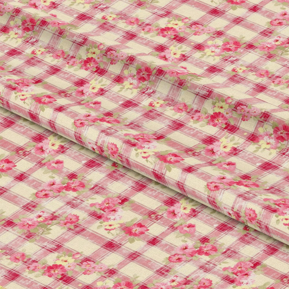 Country Girl Plaid Pattern 13 Quilting Cotton Fabric