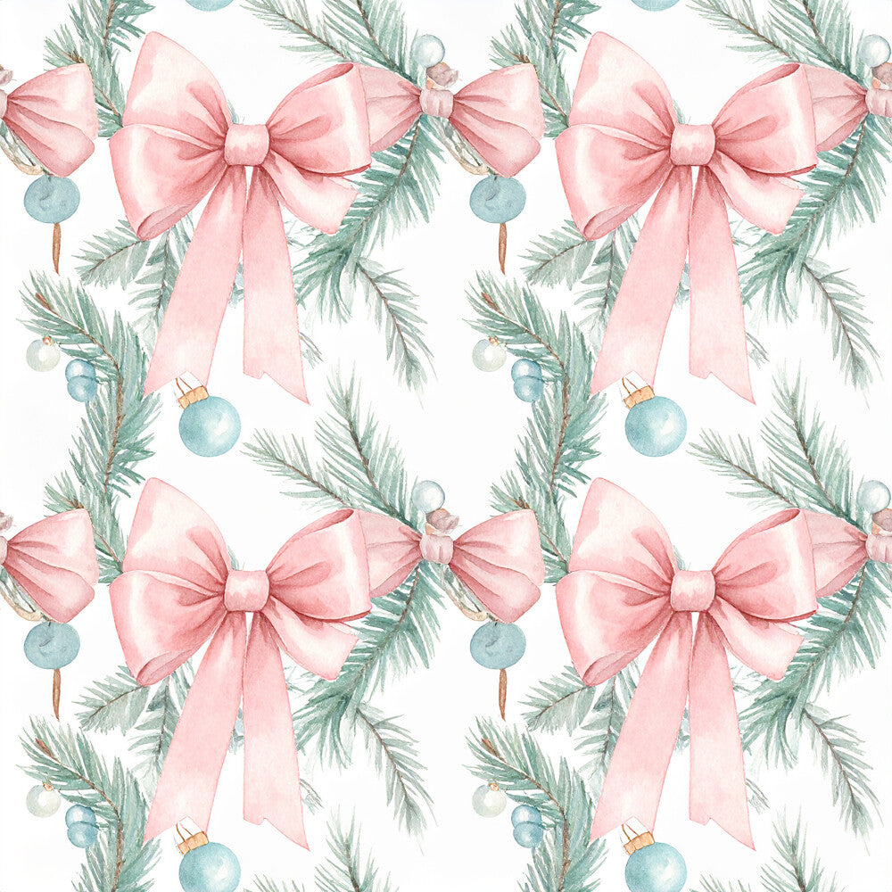Pink Bows And Evergreen Fat Quarter Bundle