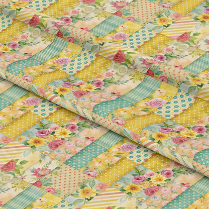 Spring Patchwork Pattern 30 Quilting Cotton Fabric