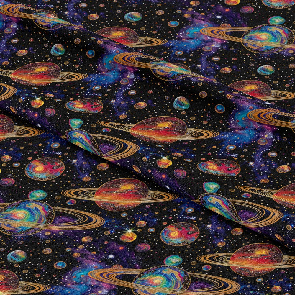 Planets and Stars Pattern 8 Quilting Cotton Fabric