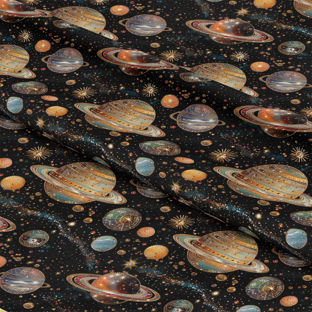 Planets and Stars Pattern 2 Quilting Cotton Fabric