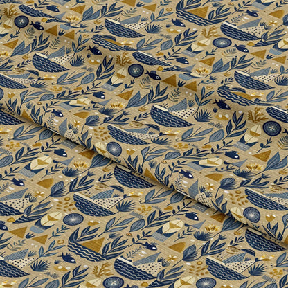 Magical Sea Pattern 16 Quilting Cotton Fabric