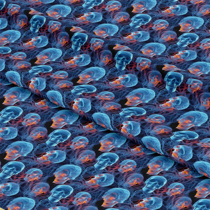 Scary Halloween Pattern 3 Quilting Cotton Fabric