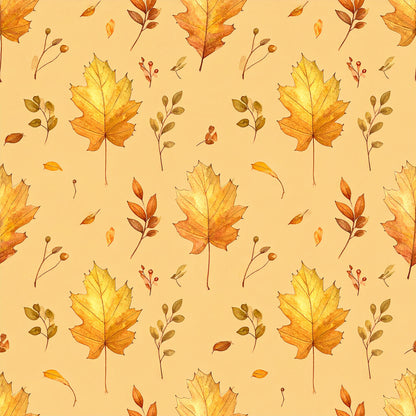 Golden Autumn Leaves Fat Quarter Bundle