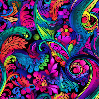 Neon Paisley Fat Quarter Bundle