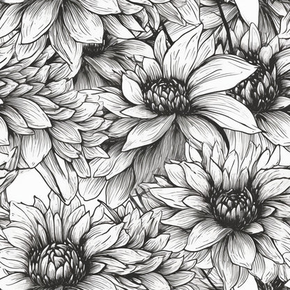 Peonies Pencil Sketched Fat Quarter Bundle