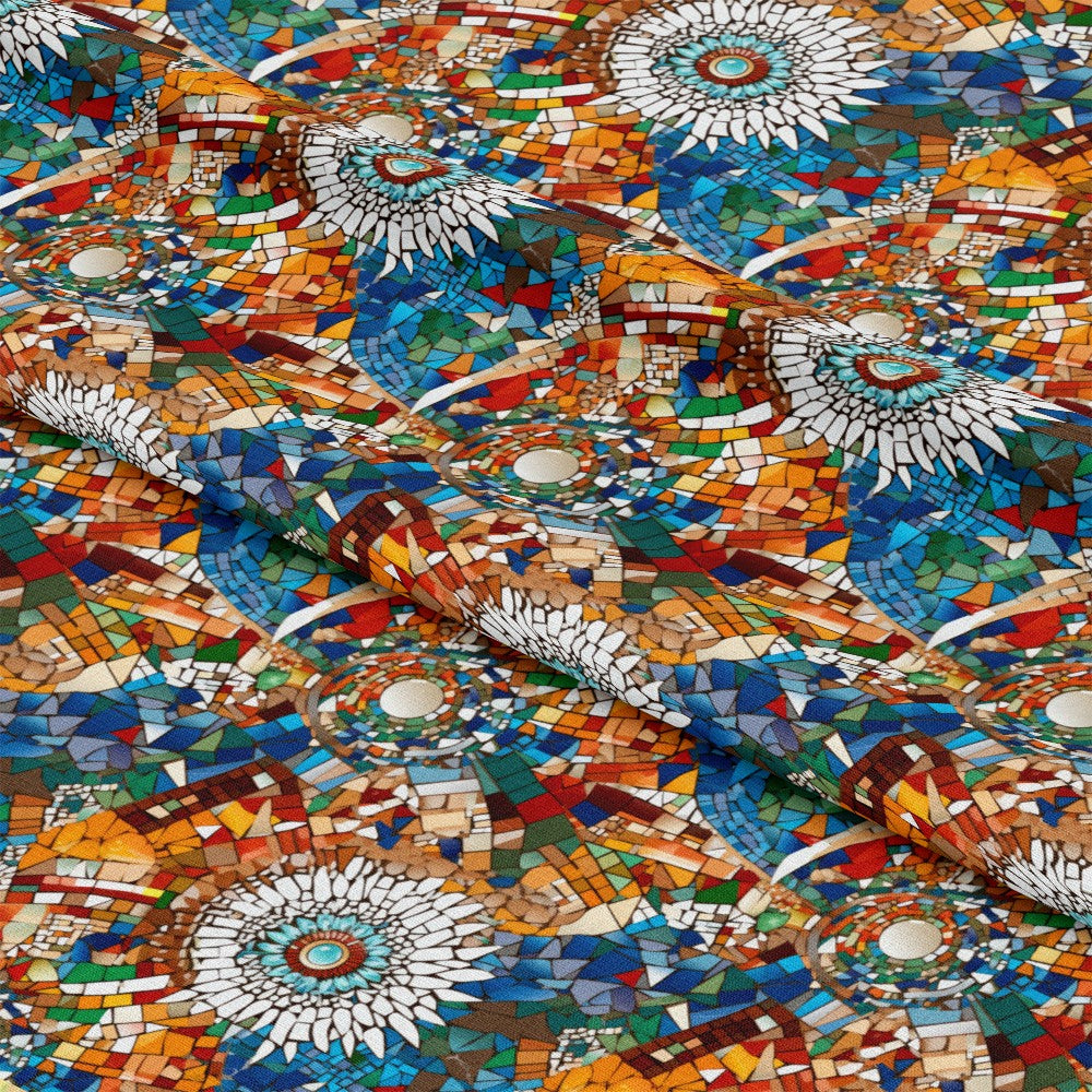 Mosaic Art Pattern 6 Quilting Cotton Fabric