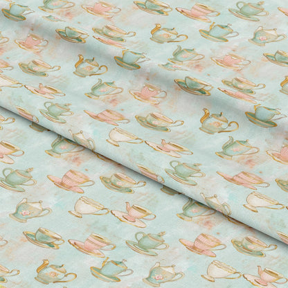 Whimsical Tea Party Pattern 6 Quilting Cotton Fabric