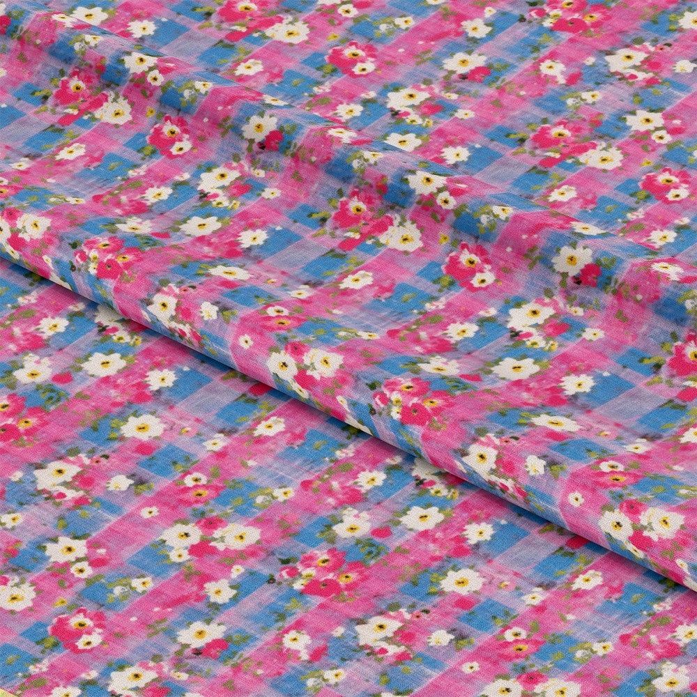 Country Girl Plaid Pattern 1 Quilting Cotton Fabric