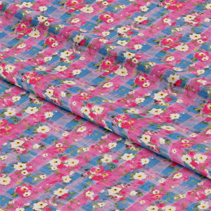 Country Girl Plaid Pattern 1 Quilting Cotton Fabric