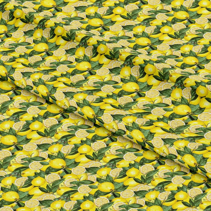 Lemons and Citrus Sour Splash Pattern 3 Quilting Cotton Fabric