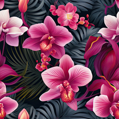 Exotic Orchid Flowers Fat Quarter Bundle