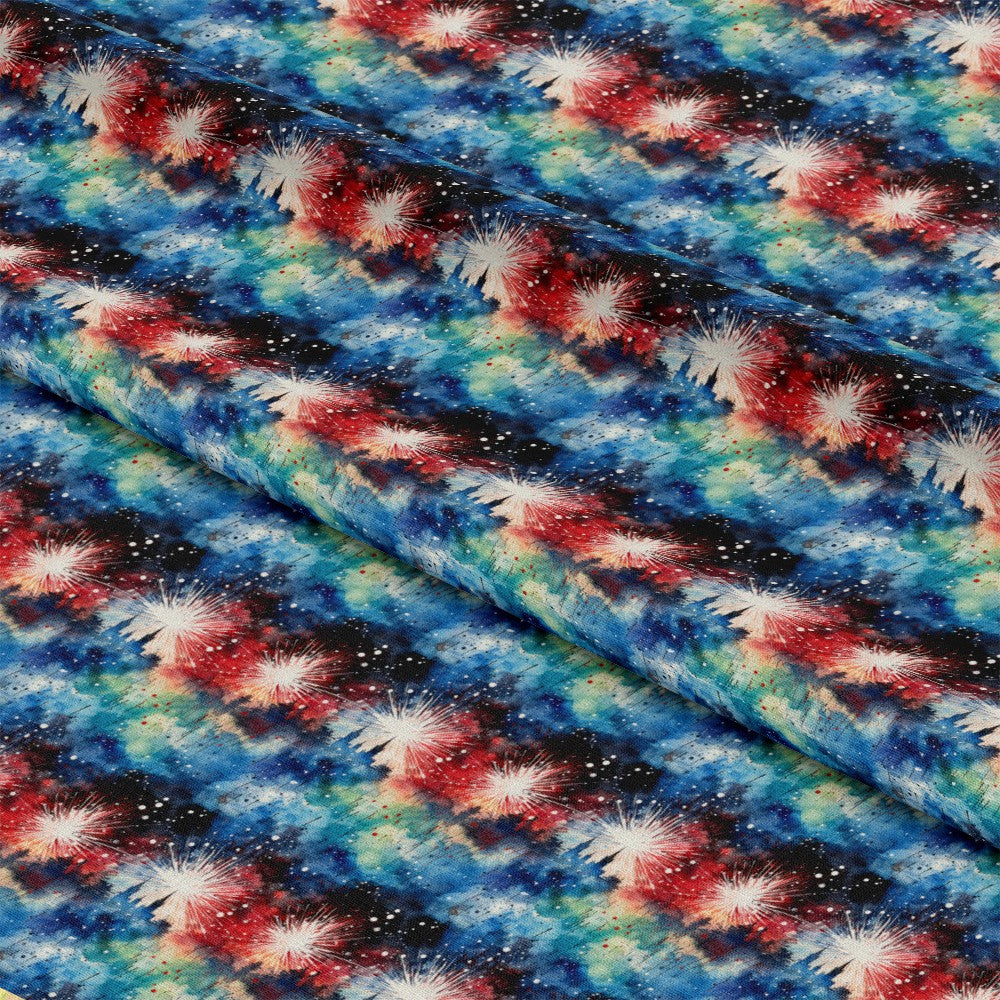 Patriotic Grunge Pattern 11 Quilting Cotton Fabric