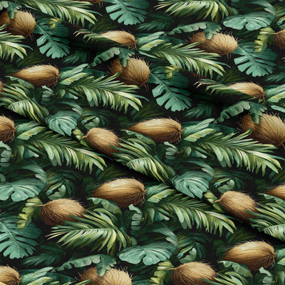 Coconut Jungle Leaves Pattern 15 Quilting Cotton Fabric