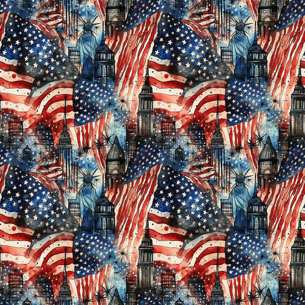 Patriotic Grunge Fat Quarter Bundle