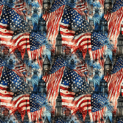 Patriotic Grunge Fat Quarter Bundle