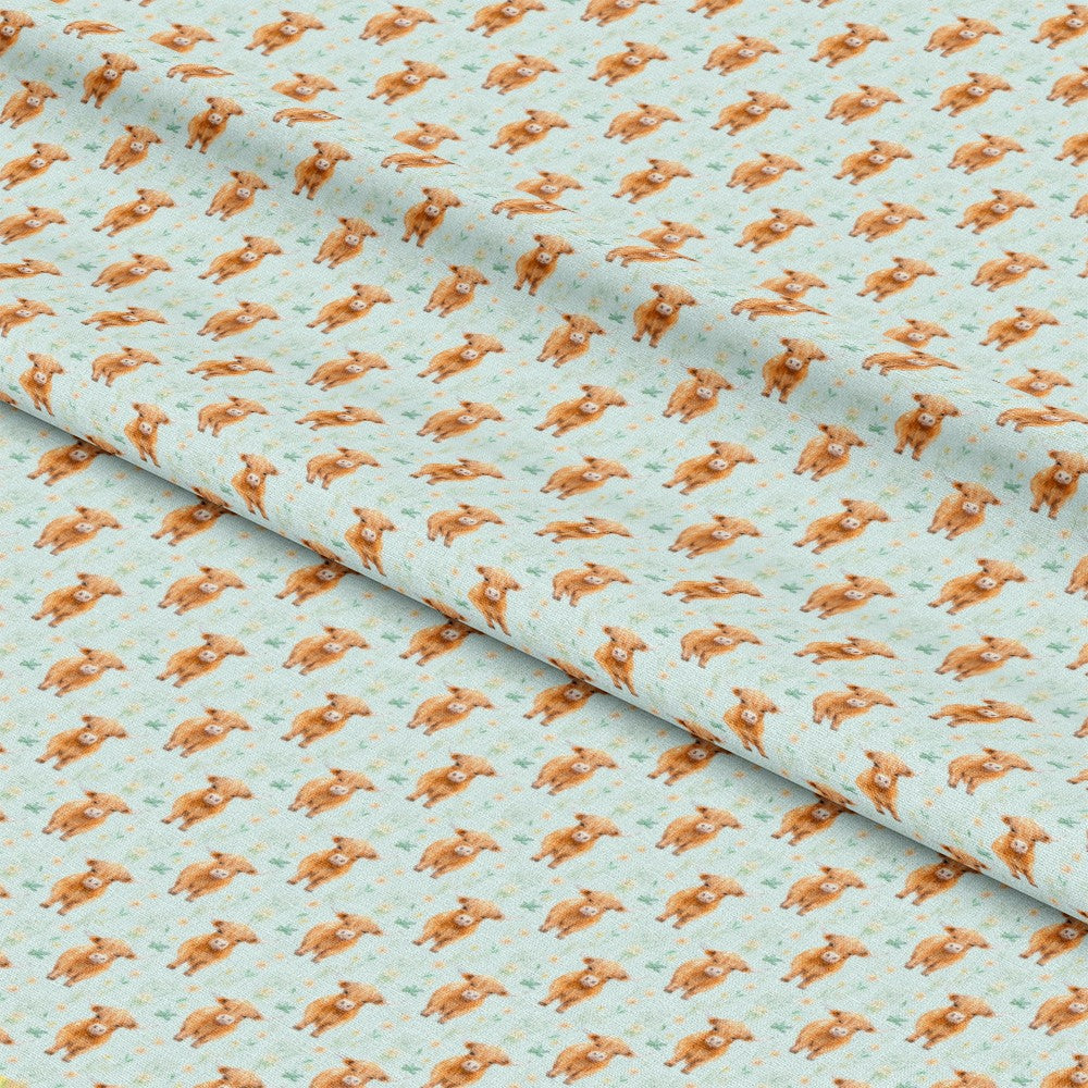 Funky Highland Cows Pattern 1 Quilting Cotton Fabric