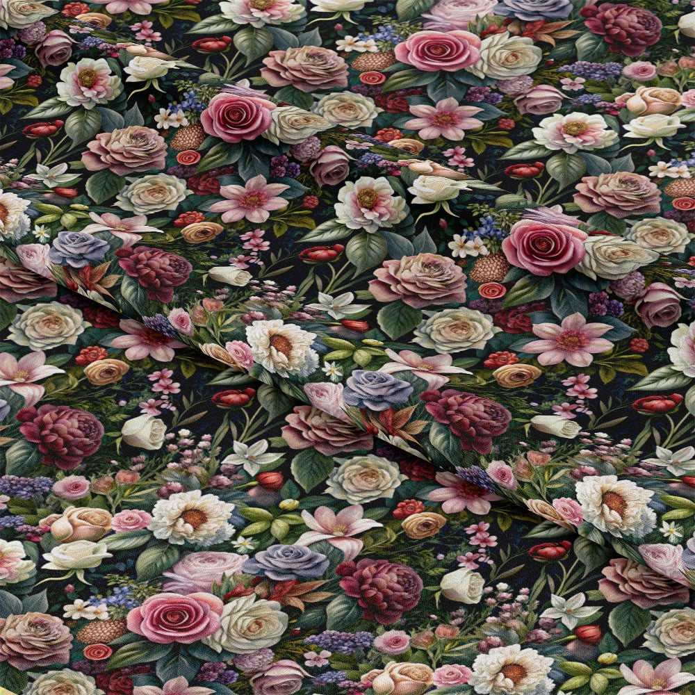 Realistic Flowers Pattern 24 Quilting Cotton Fabric