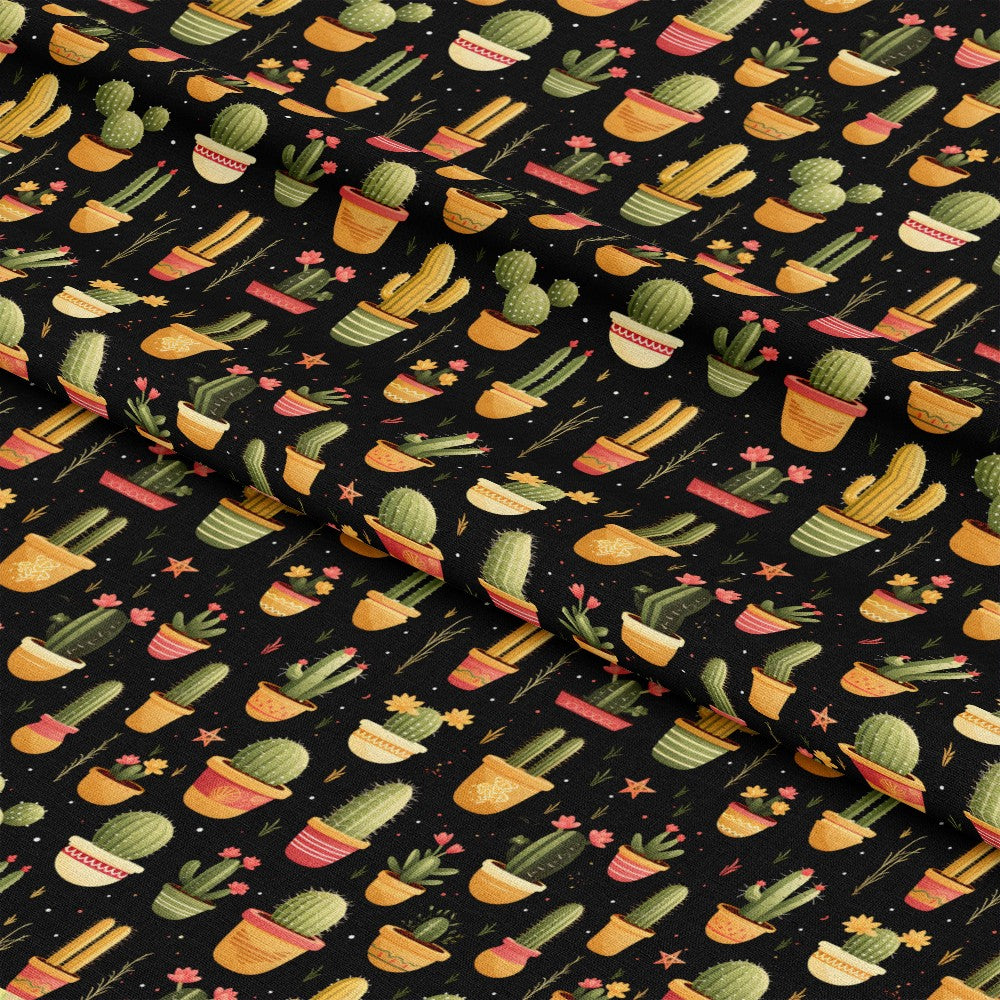 Retro Cactus Pattern 8 Quilting Cotton Fabric