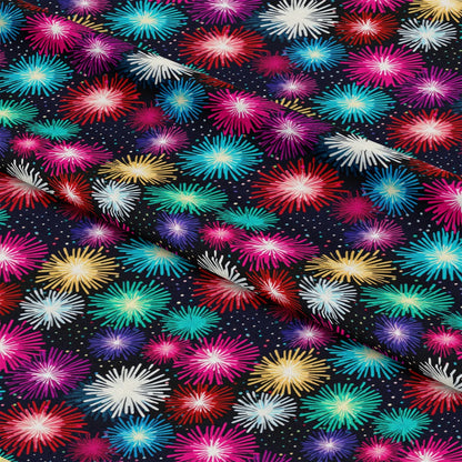Colorful Fireworks Pattern 3 Quilting Cotton Fabric