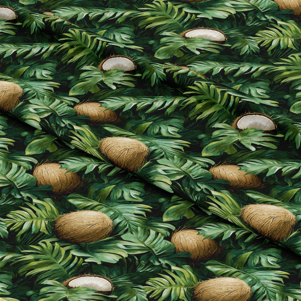 Coconut Jungle Leaves Pattern 3 Quilting Cotton Fabric