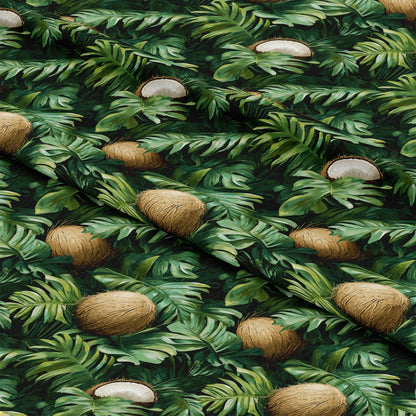 Coconut Jungle Leaves Pattern 3 Quilting Cotton Fabric