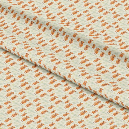 Funky Highland Cows Pattern 12 Quilting Cotton Fabric