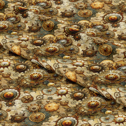 Steampunk Old Maps Pattern 7 Quilting Cotton Fabric