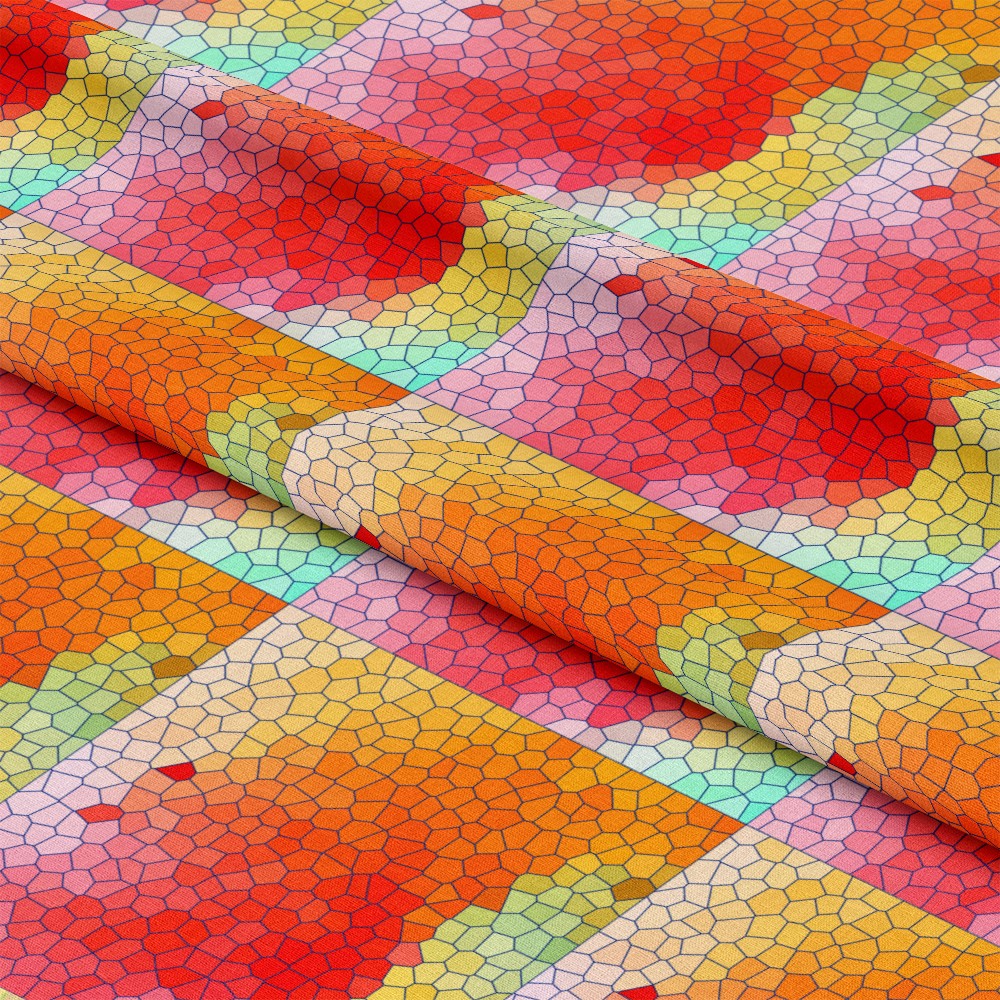 Mosaic Love Pattern 18 Quilting Cotton Fabric