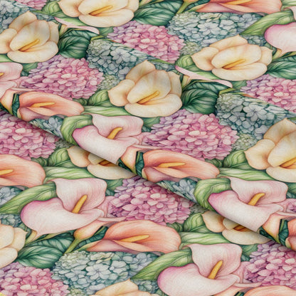 Pastel Calla Lily Pattern 2 Quilting Cotton Fabric