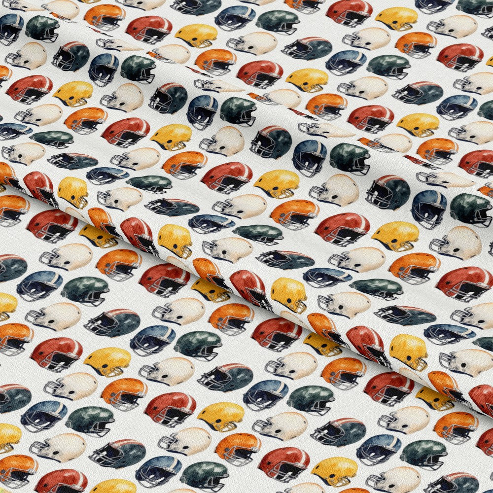 Watercolor Football Pattern 3 Quilting Cotton Fabric
