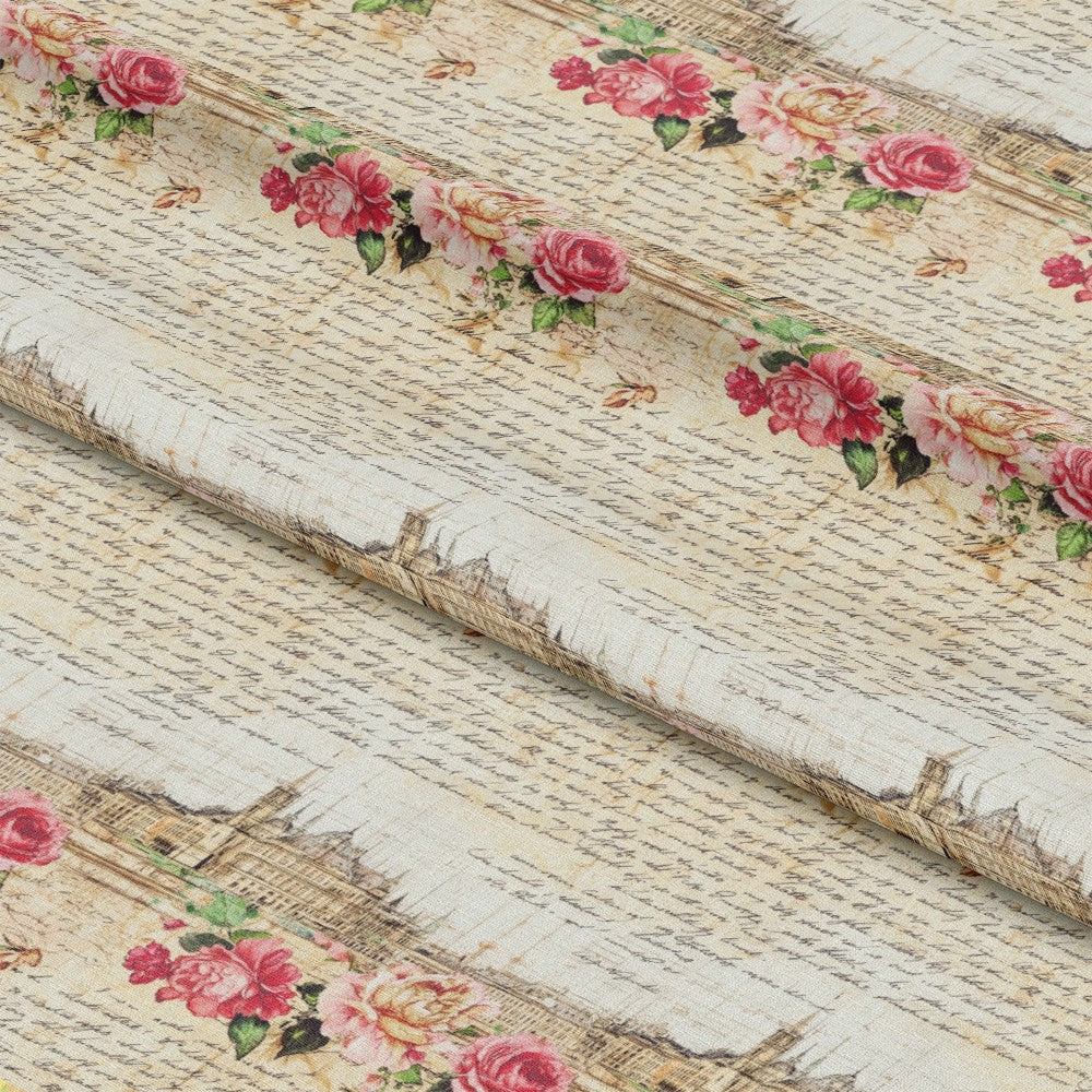 Vintage World Scrolls Pattern 9 Quilting Cotton Fabric