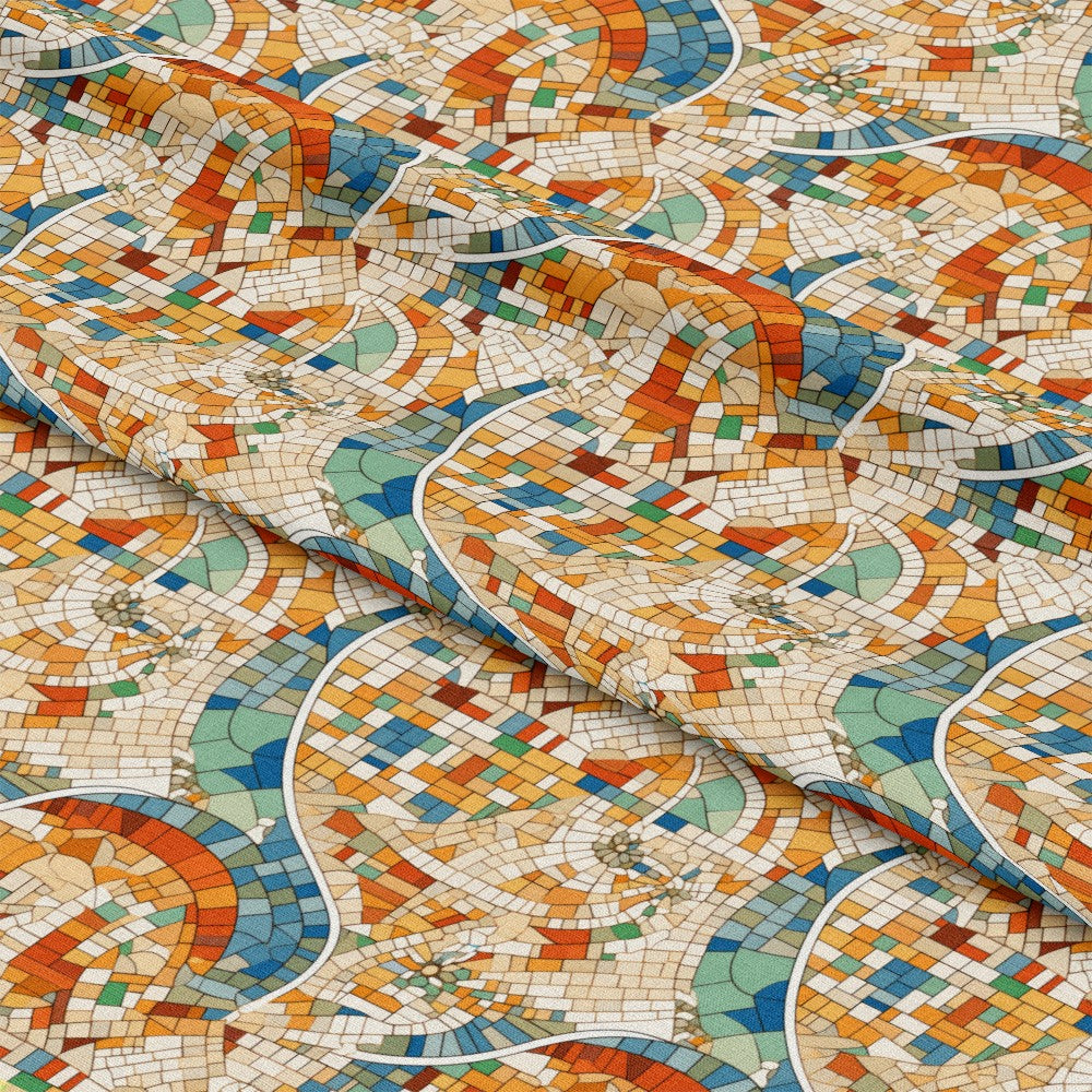 Mosaic Art Pattern 2 Quilting Cotton Fabric