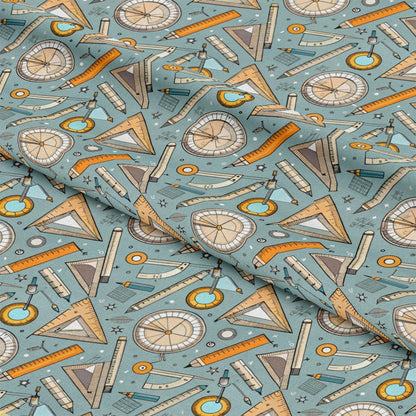 Back to School Pattern 25 Quilting Cotton Fabric