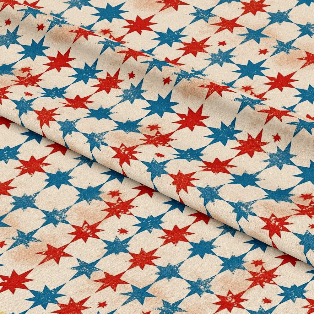 Distressed Patriotic Pattern 16 Quilting Cotton Fabric