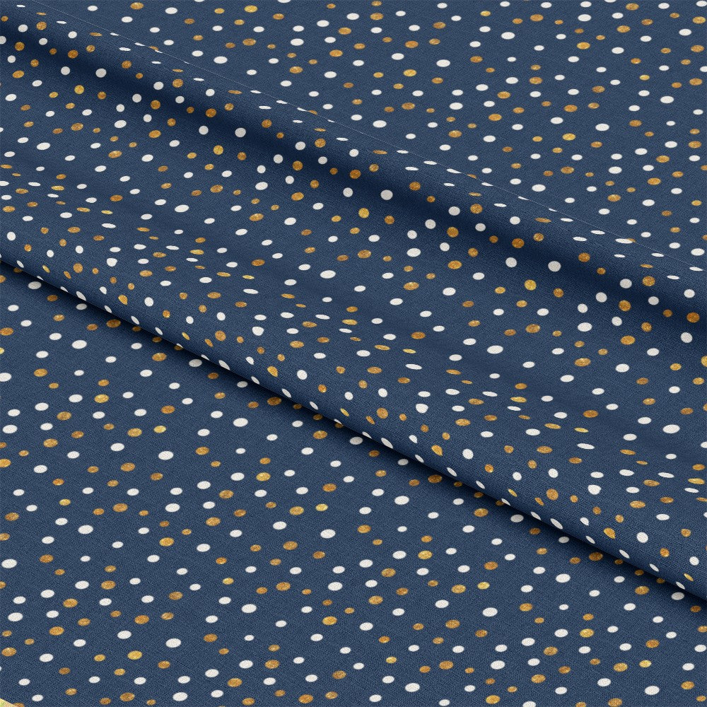 Navy and Gold Celebration Pattern 1 Quilting Cotton Fabric