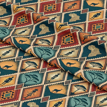 African Tribal Pattern 1 Quilting Cotton Fabric