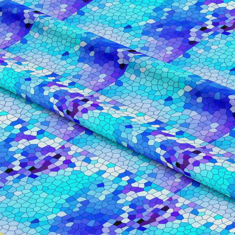 Mosaic Love Pattern 20 Quilting Cotton Fabric