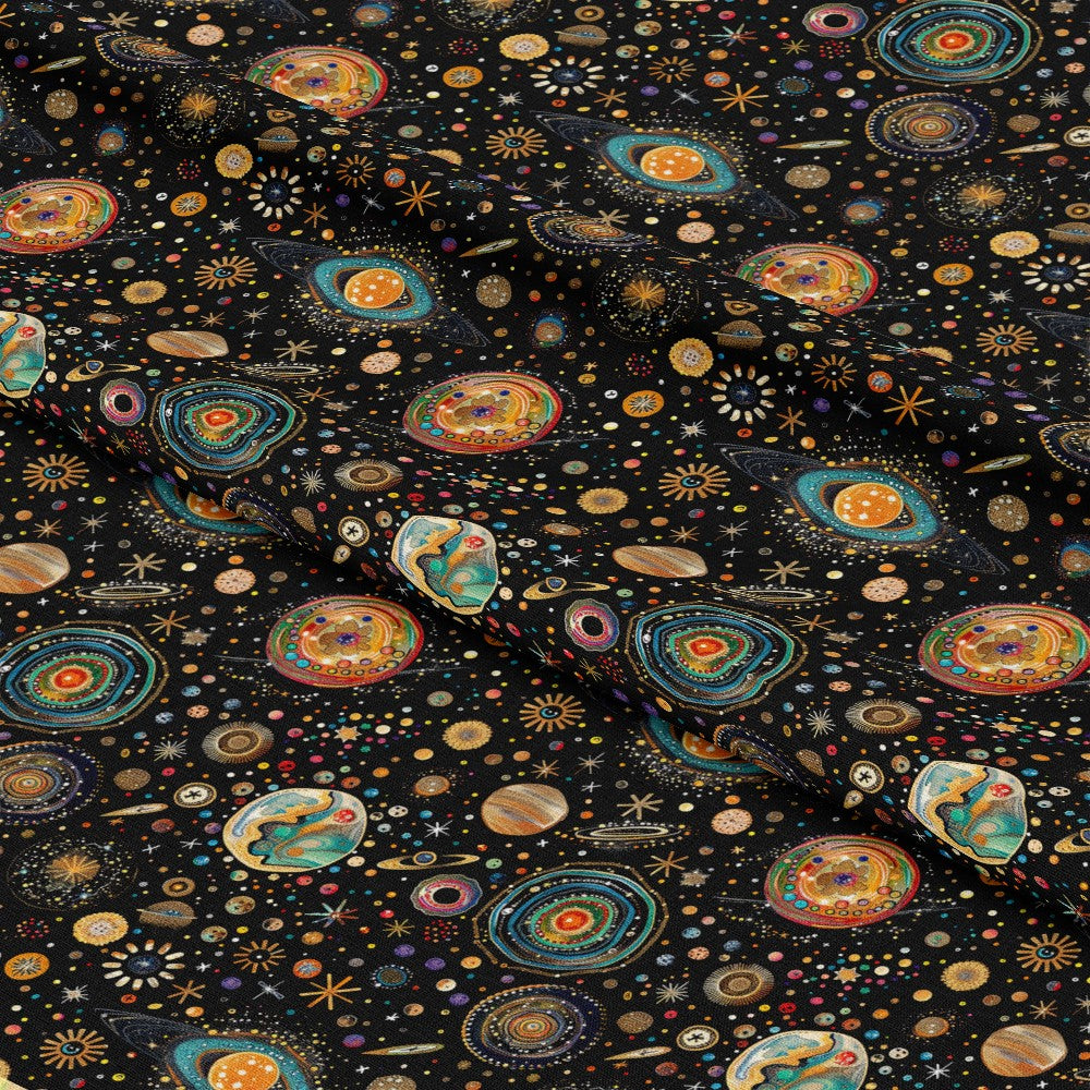 Planets and Stars Pattern 1 Quilting Cotton Fabric