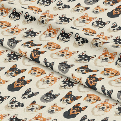 Dog Heads Pattern 6 Quilting Cotton Fabric